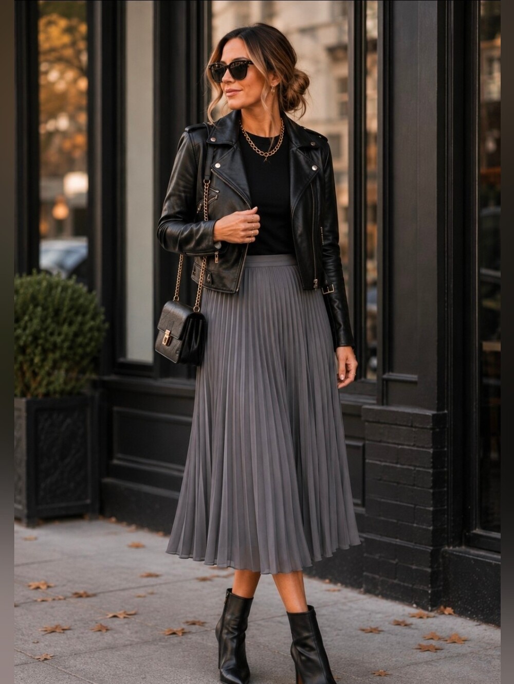 NWT HALSTON HERITAGE Dark Grey Pleated Chiffon Midi Skirt Lined Side Zip Sz 8